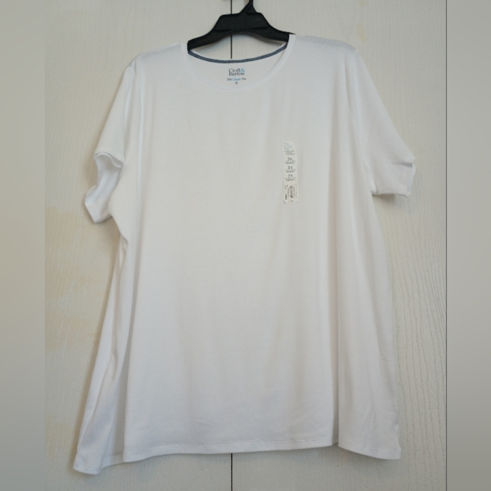 Croft & Barrow Women's Plus Size 3X Classic White Tee